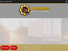 Tablet Screenshot of precisiontruckandtrailer.com